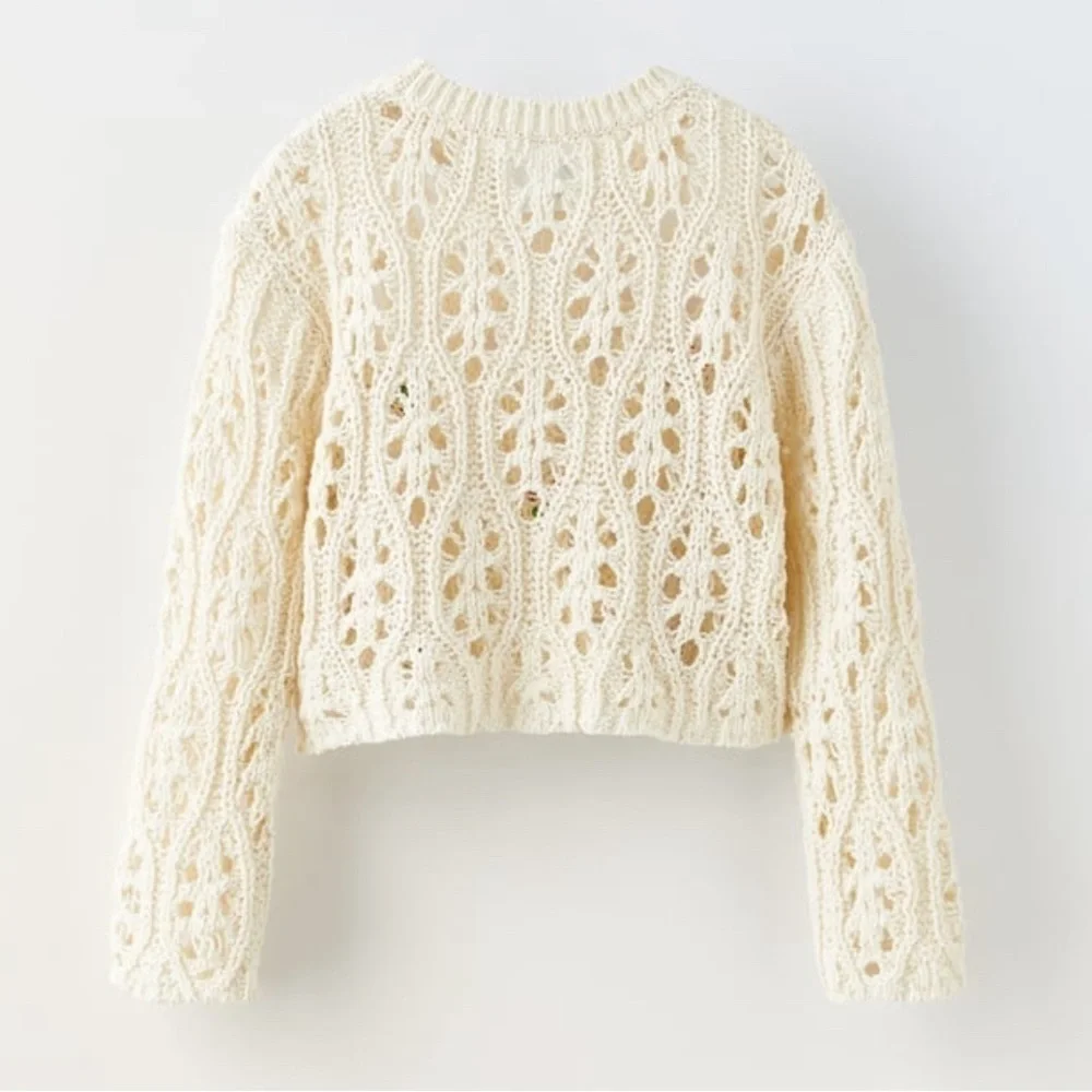 Zara Kids Floral Embroidered Sweater